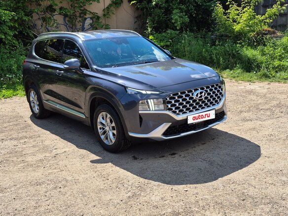 2021 Hyundai Santa Fe IV Рестайлинг, синий, 3000000 рублей - вид 2