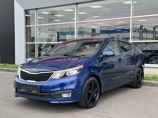 2015 Kia Rio III Рестайлинг, синий, 830000 рублей, вид 3