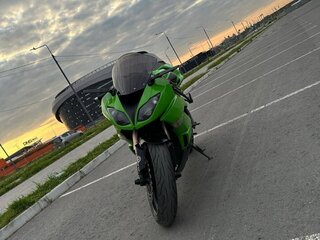 2009 Kawasaki ZX-6R Ninja, зелёный, 609990 рублей, вид 3