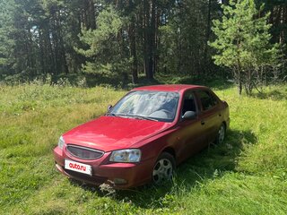 2005 Hyundai Accent ТагАЗ II, красный, 210000 рублей, вид 2