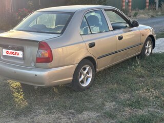 2002 Hyundai Accent ТагАЗ II, бежевый, 230000 рублей, вид 4