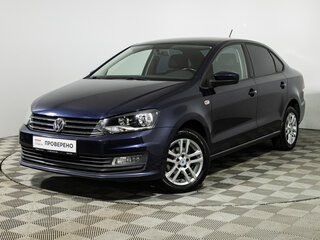 2016 Volkswagen Polo V Рестайлинг, синий, 949989 рублей, вид 1