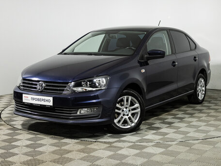 2016 Volkswagen Polo V Рестайлинг, синий, 949989 рублей, вид 1