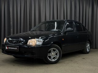 2008 Hyundai Accent ТагАЗ II, чёрный, 369777 рублей, вид 1