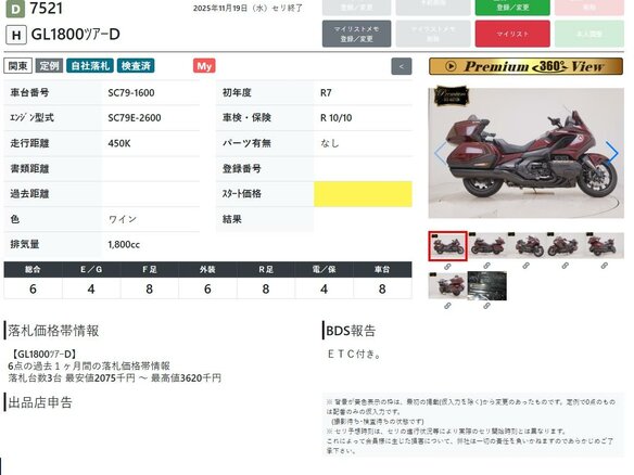 2025 Honda GL 1800 Gold Wing, красный - вид 10