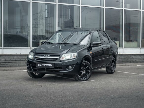 2013 Lada (ВАЗ) Granta I, чёрный, 288000 рублей - вид 5