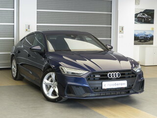 2018 Audi A7 55 TFSI II (4K), синий, 3870000 рублей, вид 3