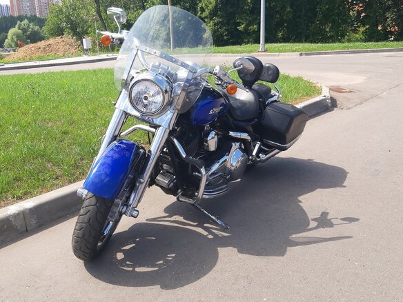 2008 Harley-Davidson Road King, синий, 809000 рублей - вид 8