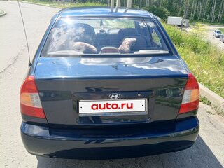 2008 Hyundai Accent ТагАЗ II, синий, 370000 рублей, вид 4