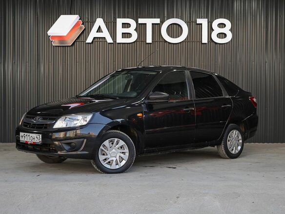 2014 Lada (ВАЗ) Granta I, чёрный, 469000 рублей