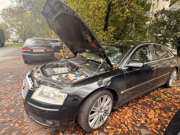2005 Audi A8 II (D3) Рестайлинг, чёрный - вид 5