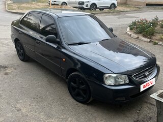 2007 Hyundai Accent ТагАЗ II, чёрный, 445000 рублей, вид 3