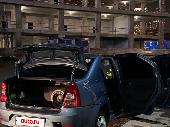 2010 Renault Logan I Рестайлинг, синий, 380000 рублей - вид 6