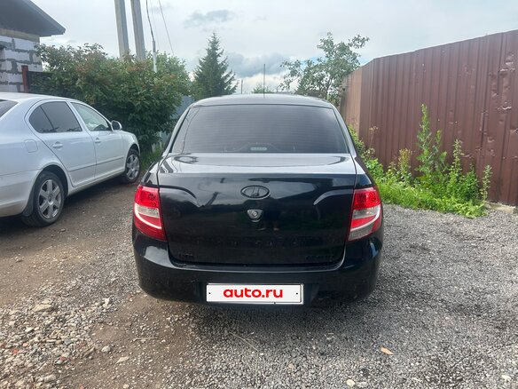 2013 Lada (ВАЗ) Granta I, чёрный, 330000 рублей - вид 4