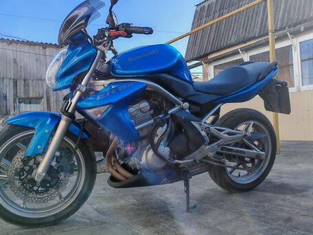 2009 Kawasaki ER-6N, синий, 350000 рублей, вид 1