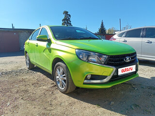 2016 Lada (ВАЗ) Vesta I, зелёный, 750000 рублей, вид 3