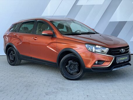 2019 Lada (ВАЗ) Vesta SW Cross I, оранжевый, 925000 рублей, вид 3