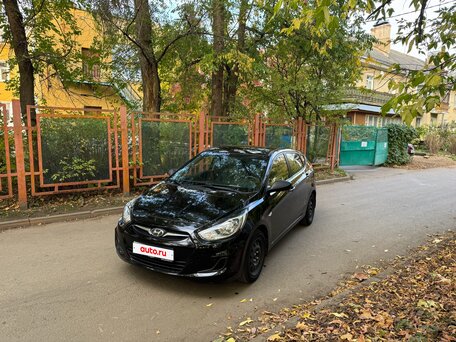 2012 Hyundai Solaris I, чёрный, 730000 рублей, вид 3