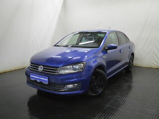 2018 Volkswagen Polo V Рестайлинг, синий, 1150000 рублей, вид 1