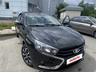 2016 Lada (ВАЗ) Vesta I, чёрный, 900000 рублей, вид 2