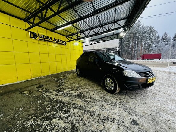 2012 Renault Logan I Рестайлинг, чёрный - вид 2