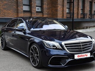 2017 Mercedes-Benz S-Класс AMG 63 AMG Long III (W222, C217) Рестайлинг, синий, 8590000 рублей, вид 1