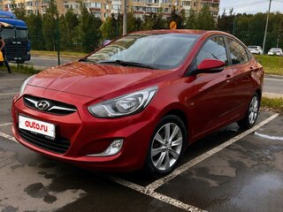 2012 Hyundai Solaris I, красный, 665000 рублей, вид 1