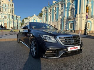 2018 Mercedes-Benz S-Класс AMG 63 AMG Long III (W222, C217) Рестайлинг, синий, 8800000 рублей, вид 2