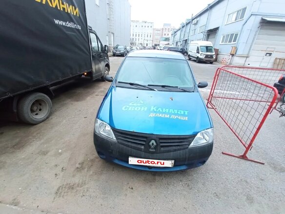 2007 Renault Logan I, синий, 110000 рублей