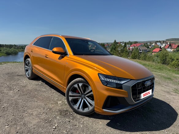 2018 Audi Q8 55 TFSI I (4M), оранжевый, 5950000 рублей - вид 5