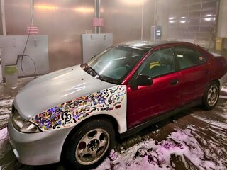 1996 Mitsubishi Carisma I, пурпурный, 145000 рублей, вид 4