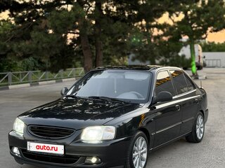 2008 Hyundai Accent ТагАЗ II, чёрный, 495000 рублей, вид 2