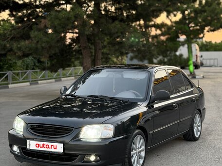 2008 Hyundai Accent ТагАЗ II, чёрный, 495000 рублей, вид 2