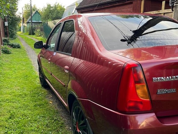2008 Renault Logan I, красный, 350000 рублей - вид 6