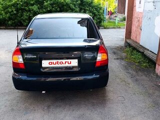2008 Hyundai Accent ТагАЗ II, чёрный, 420000 рублей, вид 4