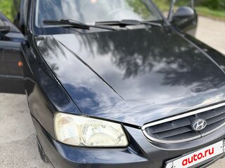 2008 Hyundai Accent ТагАЗ II, чёрный, 150000 рублей, вид 4