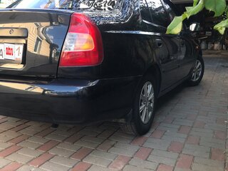 2007 Hyundai Accent ТагАЗ II, чёрный, 420000 рублей, вид 4