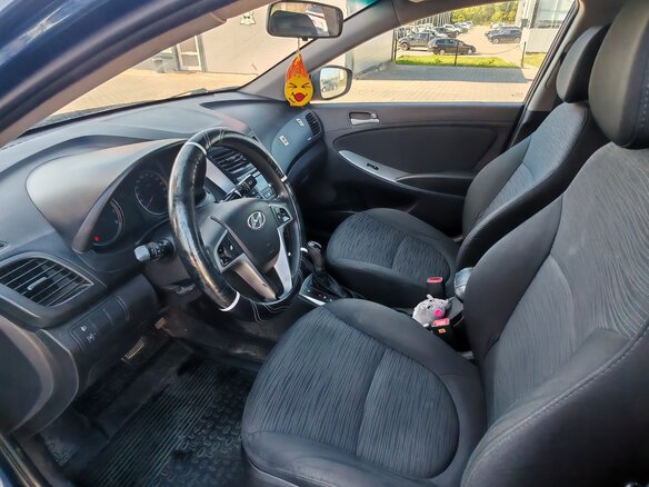 2015 Hyundai Solaris I Рестайлинг, синий, 829000 рублей - вид 7