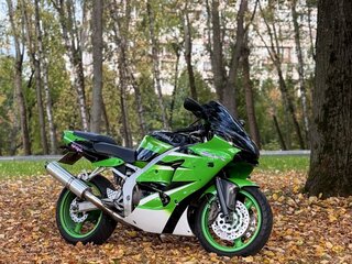 2000 Kawasaki ZX-6R Ninja, зелёный, 360000 рублей, вид 2