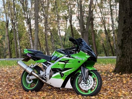 2000 Kawasaki ZX-6R Ninja, зелёный, 360000 рублей, вид 2