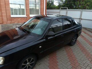 2008 Hyundai Accent ТагАЗ II, чёрный, 350000 рублей, вид 4