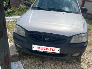 2002 Hyundai Accent II, серебристый, 100000 рублей, вид 2