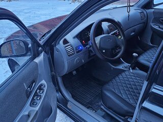 2007 Hyundai Accent ТагАЗ II, чёрный, 380000 рублей, вид 4