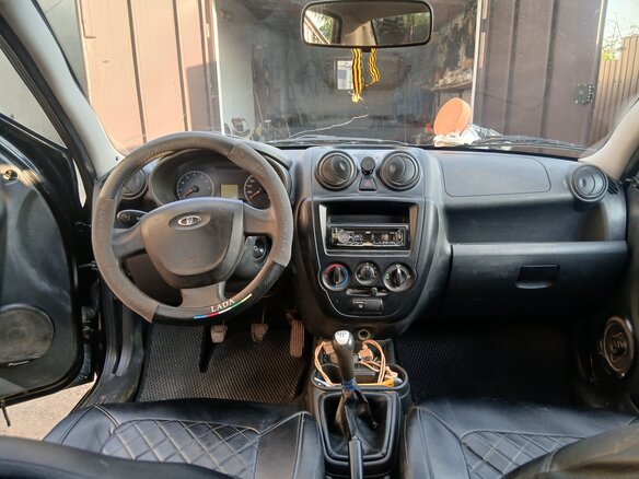 2012 Lada (ВАЗ) Granta I, чёрный, 350000 рублей - вид 6