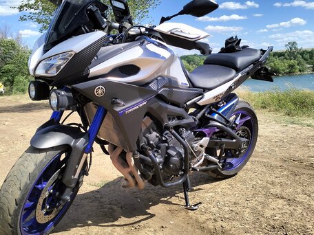 2015 Yamaha MT-09 Tracer (FJ-09), синий, 660000 рублей, вид 2