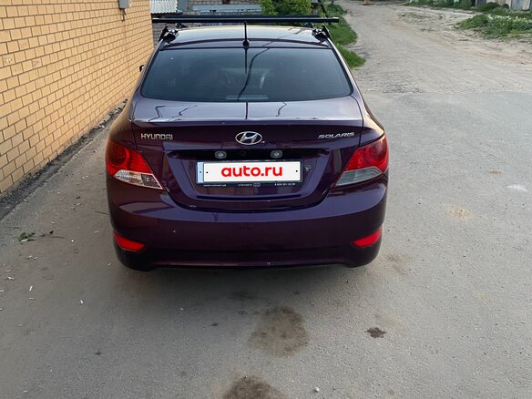 2011 Hyundai Solaris I, фиолетовый, 630000 рублей - вид 3