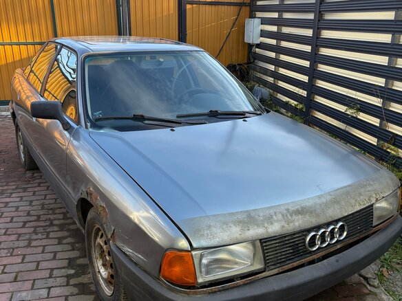 1989 Audi 80 IV (B3), серый, 85000 рублей - вид 1