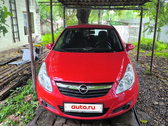 2007 Opel Corsa D, красный, 400000 рублей