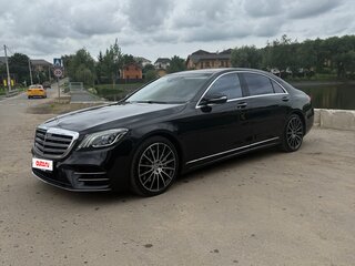 2017 Mercedes-Benz S-Класс 560 Long VI (W222, C217) Рестайлинг, чёрный, 4300000 рублей, вид 2