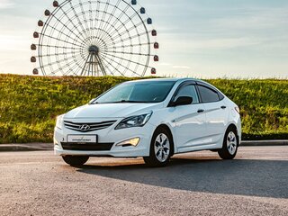 2014 Hyundai Solaris I Рестайлинг, белый, 880000 рублей, вид 1
